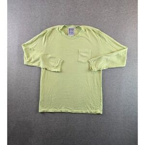 Jungmaven Jung Long Sleeve Shirt Mens L Lime Green Hemp Organic Cotton Crewneck